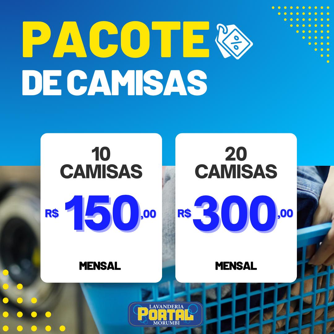 Lavanderia Portal Morumbi-Promoção de Pacote de Camisas