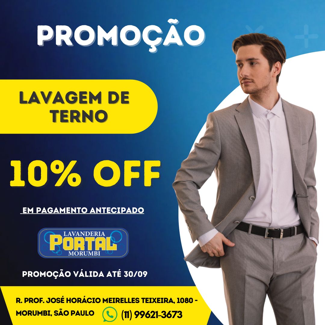 Lavagem de Ternos 10% OFF